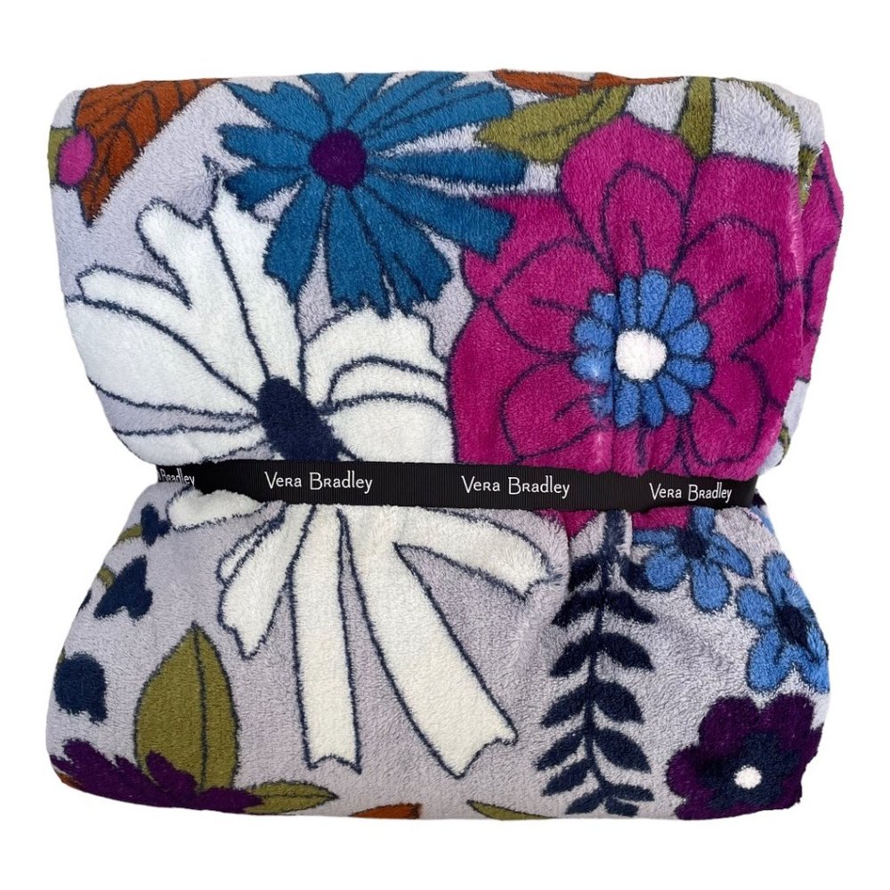 Vera Bradley Bengal Lily Plush Throw Blanket